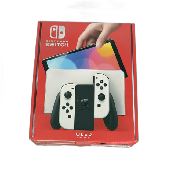 Nintendo Switch OLED White 64GB + Zelda BOTW + Case