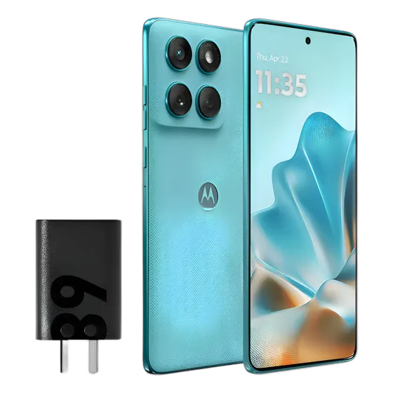 The Motorola Edge 60 Fusion 5g with 256 GB/8 GB RAM expands 20 GB in green. With Moto AI cameras, 50mp, 13mp, 32mp, military certification, IP68/IP69 submersible.