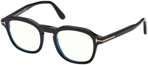 Tom Ford TF5836B Black Unisex Geometric Eyeglasses T49