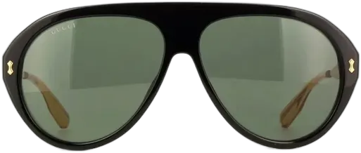 Gucci GG1515S Aviator Sunglasses Black and Gold Stylish