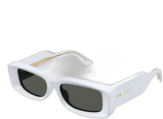 Gucci GG1528S White Rectangular Sunglasses Trendy