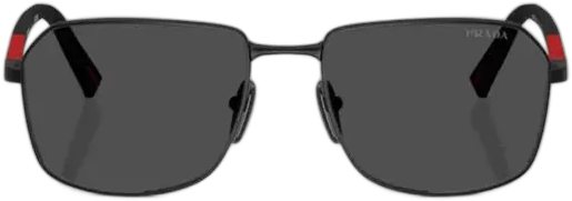 Prada Men's 0ps Black Rectangular Sunglasses