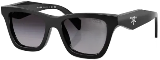 Prada PR C07S 16K90A 51 Butterfly Black Gray Gradient Sunglasses