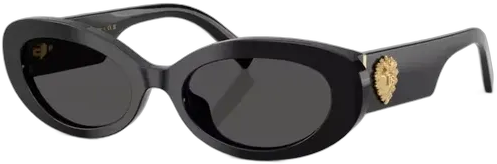 Dolce & Gabbana DG4537 501/87 53 Sunglasses - Oval - 2026 Release - Black Dark Gray