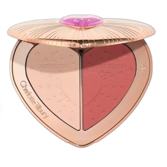 Charlotte Tilbury Beauty Soulmates Face Palette Pillow Talk Flawless Rosewood Peach Brightening and Blush Powder Palette