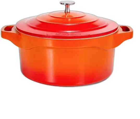 Le Cook Ceramic Coated Casserole Pot 24cm Orange