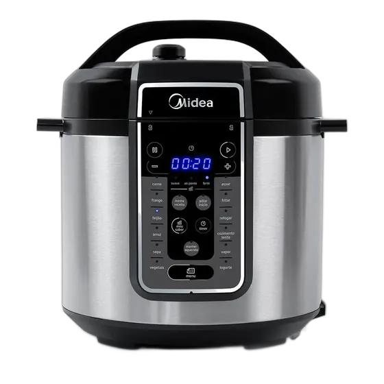 Electric Pressure Cooker 6 L Mastersteam Stainless Steel Midea Gray