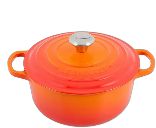 Le Creuset Signature Round Pot 22cm Orange