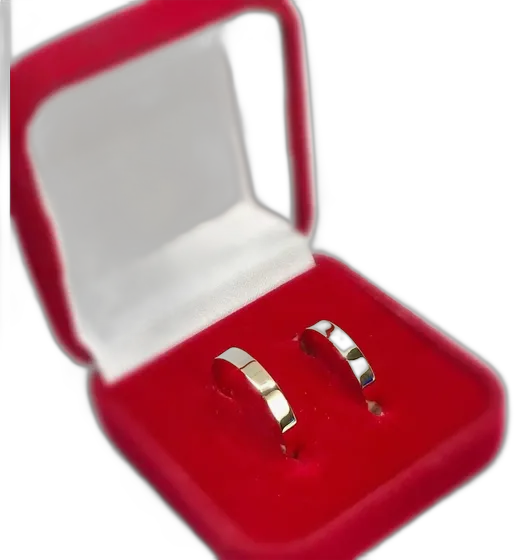 Wedding Ring Pair Genuine 18k Gold 3mm 2g Polished