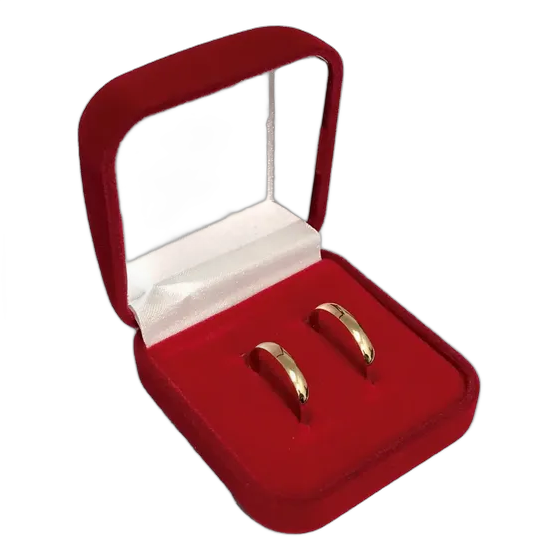 Pair of Wedding Rings Genuine 18k Gold 3mm 3g Polished