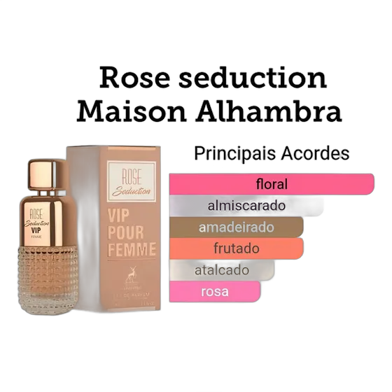 Maison Alhambra Rose Seduction VIP Parfum for Women, 100mL
