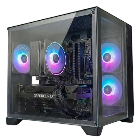 2Eletro FPS Gaming PC Intel Core i7, GeForce RTX 3050 8GB, 16GB RAM, SSD 480GB, 600W 80 Plus Power Supply, Aquarium Case with RGB LEDs - PG2E-0128FP