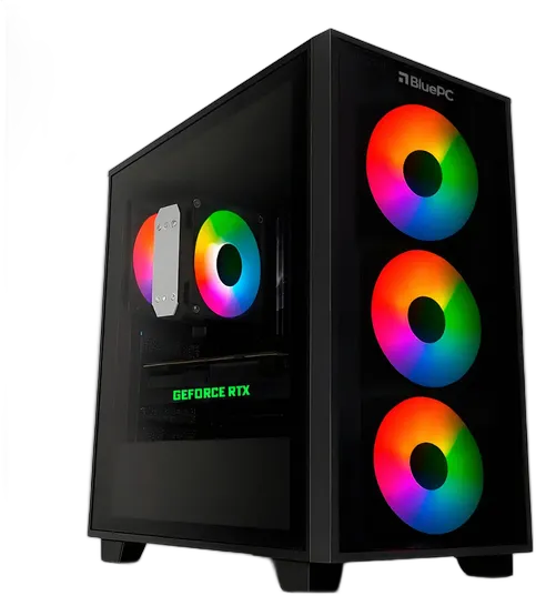 Aura BluePC Gaming PC - Ryzen 7 5700X, B550, RTX 5070 Ti 16GB, 32GB DDR4, SSD 512GB, 750W -PGBP-AUR129