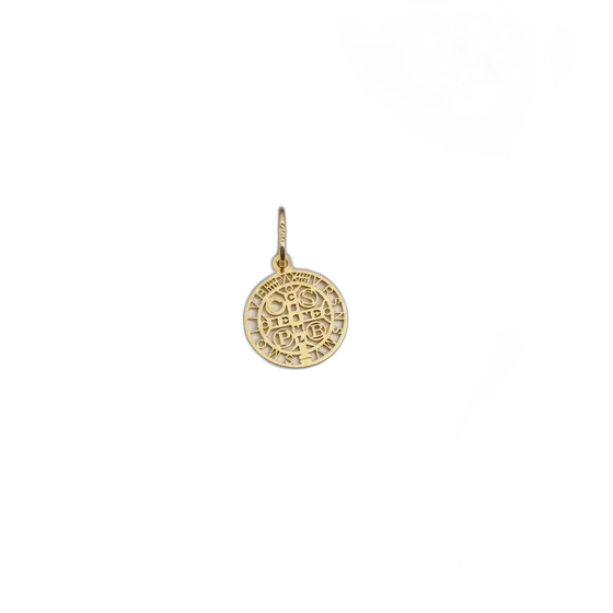 Saint Benedict Cross Pendant in 18K Gold