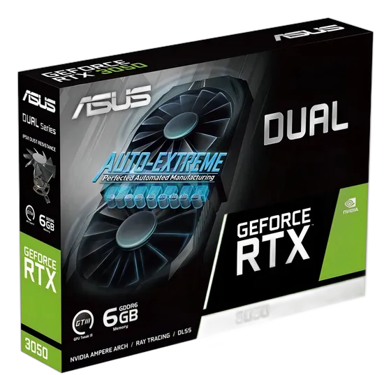 ASUS Dual GeForce RTX 3050 Graphics Card 6GB GDDR6 96-bit