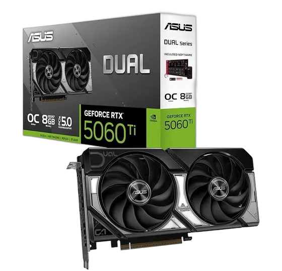 Asus Dual Nvidia GeForce RTX 5060 Ti OC Graphics Card 8GB