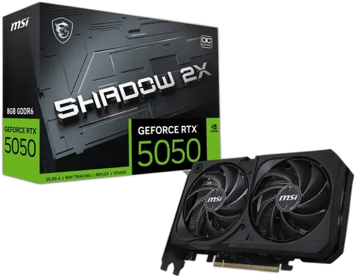 GeForce RTX 5050 8GB MSI Shadow 2X OC Graphics Card