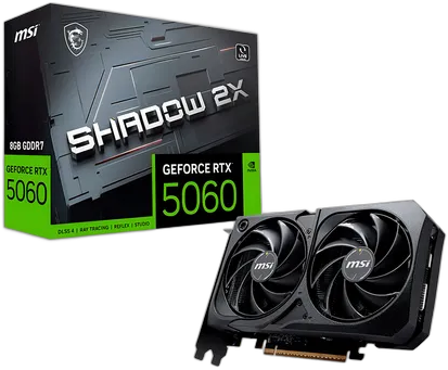 MSI RTX 5060 Graphics Card 8GB GDDR7 128 Bits Shadow 2X OC