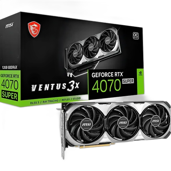 MSI Super Ventus 3X OC RTX 4070 12GB GDDR6X Graphics Card