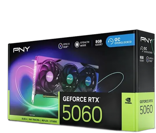 Nvidia GeForce PNY RTX5060 8GB Epic-X RGB OC Graphics Card