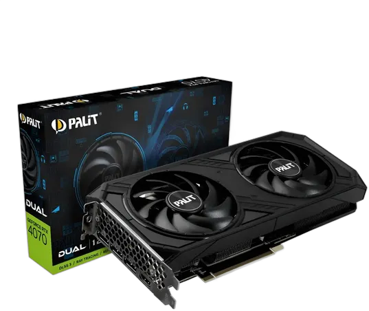 Palit GeForce RTX 4070 Dual Graphics Card GDDR6X 12GB PCI-E 4.0 192Bits