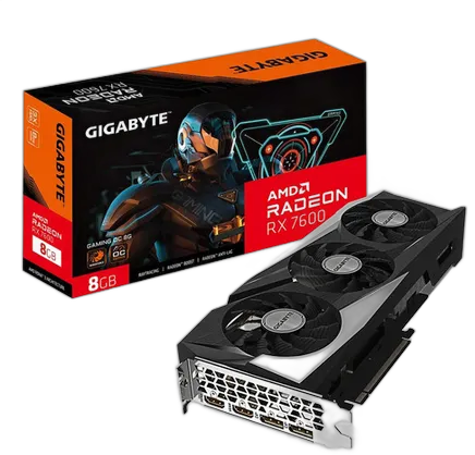 Gigabyte AMD Radeon RX 7600 Gaming OC 8G Graphics Card, 8GB, GDDR6, 128-bit, RGB - GV-R76GAMING OC-8GD