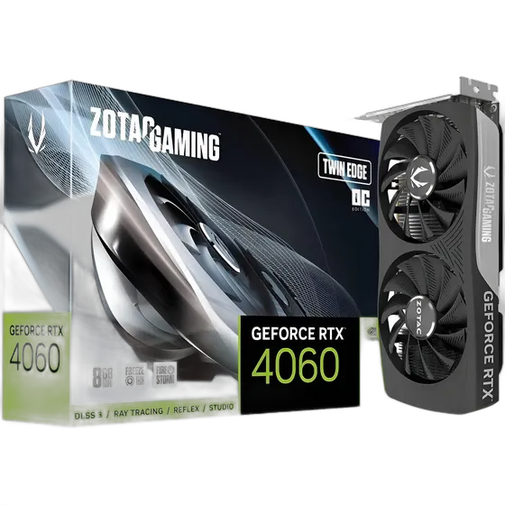 Zotac RTX 4060 Twin Edga GeForce OC 8GB GDDR6 Graphics Card