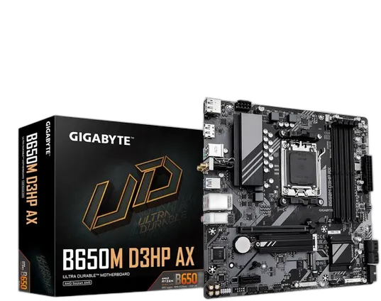 Gigabyte B650m D3hp Ax Wi-fi Motherboard Am5 4xddr5 Amd B650 Black