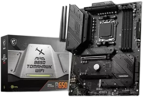 MSI MAG B650 Tomahawk Motherboard, B650, Socket AM5, AMD, Wifi Black