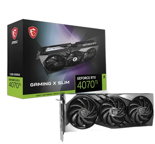 MSI Gaming X Slim NVIDIA RTX 4070 Ti 12GB GDDR6X Graphics Card