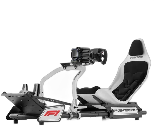Playseat Formula Instinct F1 Edition White and Black Cockpit Simulator Steering Wheel Stand for Logitech G29 G920 G923 Thrustmaster Fanatec