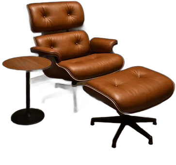 Charles Eames Armchair Genuine Leather Brick 101 - Freijó Wood