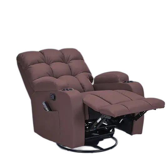 Arcane Recliner Armchair with Massage, Chocolate Brown PU Leather