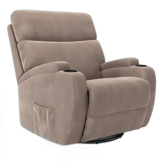 Electric Recliner Armchair, Suede, Damie Imperial, Beige