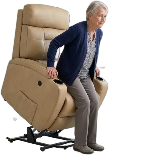 Reclining Lift Chair, Faux Leather, Post-Surgery Recovery