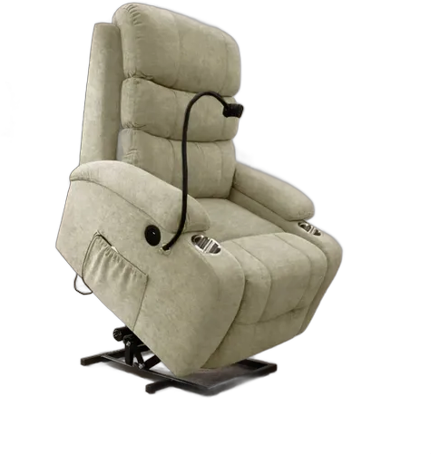 Austin Lift Electric Reclining Massage Armchair, Linen, Beige