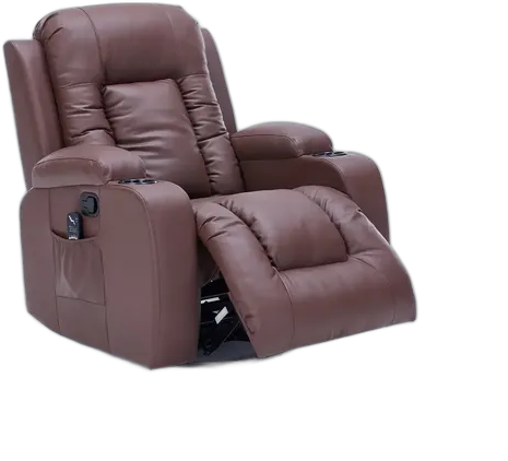 Austin Manual Recliner Armchair, Chocolate Brown PU Leather