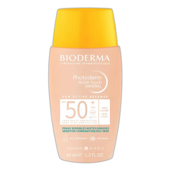 Bioderma Photoderm Nude Touch Mineral Facial Sunscreen SPF50+ Very Light Shade 40ml