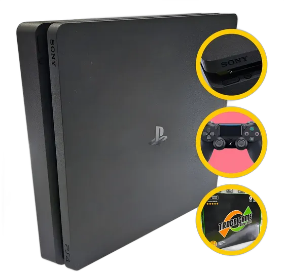 PS4 PlayStation 4 Slim Sony 1 TB Refurbished 6 Months Warranty (Pre-owned) + 1 Game (Refurbished)