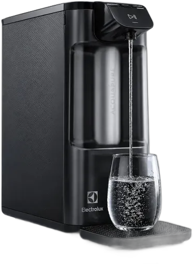 Electrolux Premium Water Purifier Chilled Cold Natural Electronic Compact Touch Panel Dual Voltage with Refill Filter 3000L White Gray Graphite Pure Water Chlorine-Free High Performance Home