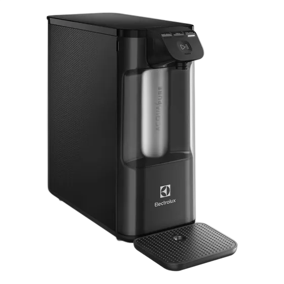 Cold, Chilled and Natural Water Purifier Electronic Plate Compact Electrolux PE12P with Carbon Filter 6 Months or 3000L Touch Panel Black Dual Voltage