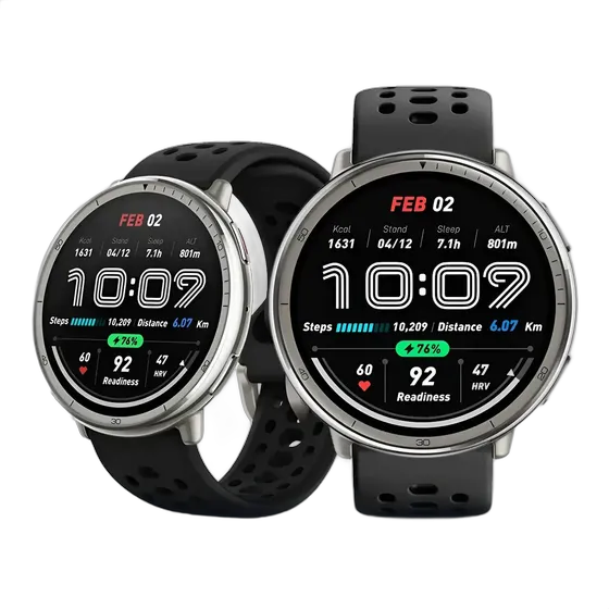 Amazfit Active 2 Smartwatch Silver Black Silicone