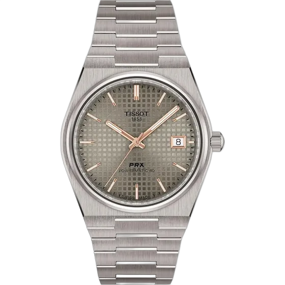 Tissot PRX 38mm Swiss Automatic Watch for Men, Case Included