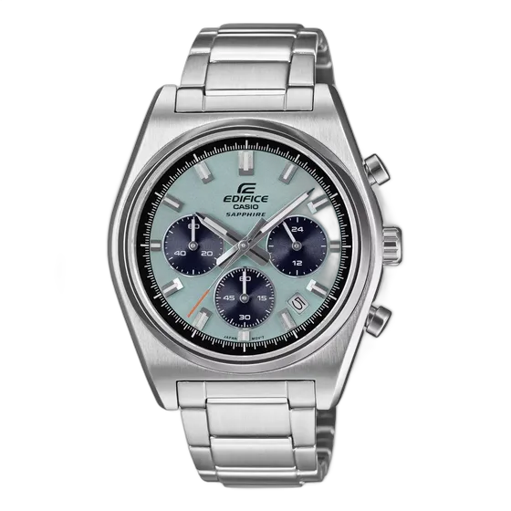 Casio EFB-730D-2BVCR Edifice Watch - Silver Steel, Blue Steel