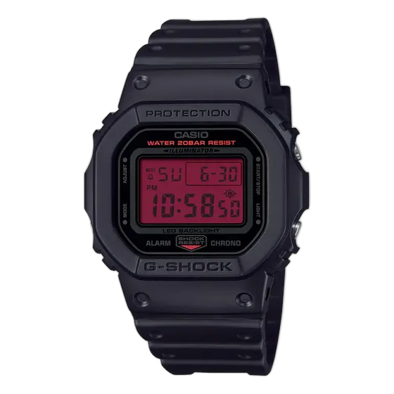Casio G-Shock Black and Bold Red DW-5600BBR-1DR Watch Black Red