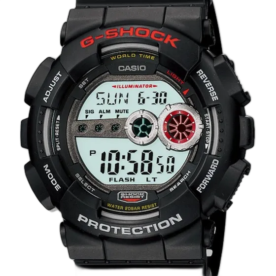Casio G-Shock GD-100-1ADR Watch - Original with Invoice Black Strap Black Bezel