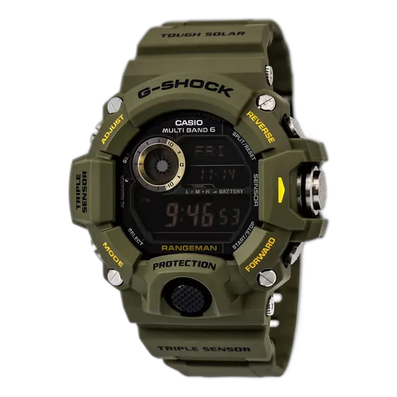 Casio G-Shock Rangeman Gw9400-3cr Olive Solar Atomic Watch