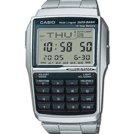 Casio Men's Calculator Watch Dbc-32d-1adf Silver