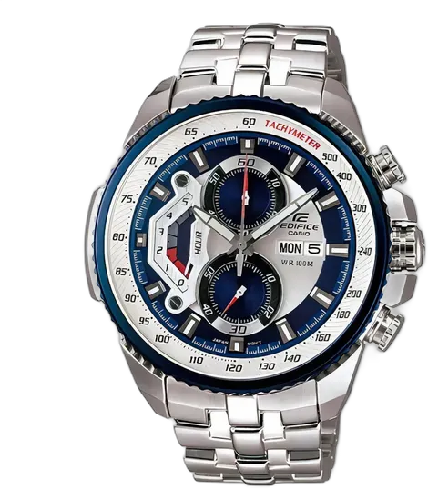 Casio Men's Edifice EFR-554F-1A2VUDF Watch, Complete with Box & Receipt, Silver Blue White