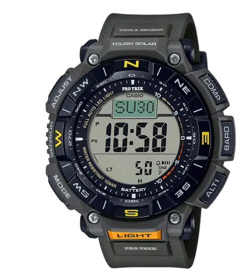 Casio Pro Trek Men's Green Resin PRG-340 Green Black Gray
